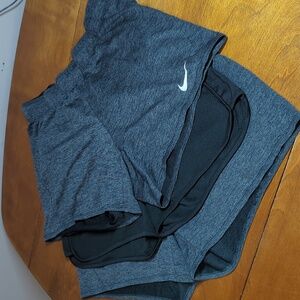 Nike & Champion Shorts Bundle Large Set of 3 Gray Black